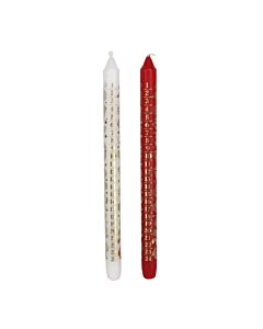 Gisela Graham Traditional Style Advent Candle Red or White